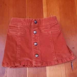Adorable orange girls corduroy skirt
